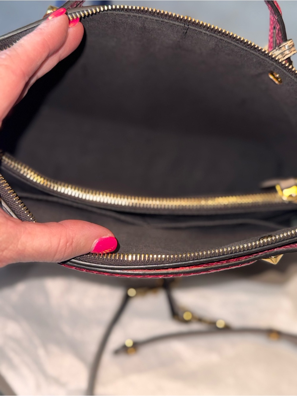 Fendi Taupe BY THE WAY BAG with Pink PYTHON Handles and Beige PYTHON Clochette - Picture 5 of 10